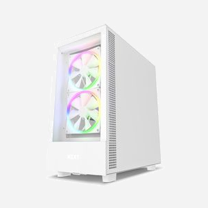 NZXT H5 Elite Blanc - Boîtier PC Midi Tower ATX/EATX/mATX/Mini-ITX, 1x 3.5", 2x 2.5", 2x 140mm Avant, USB 3.2 Gen 1/Gen 2 Type-A/Type-C - Miniature 3