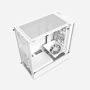 NZXT H5 Elite Blanc - Boîtier PC Midi Tower ATX/EATX/mATX/Mini-ITX, 1x 3.5", 2x 2.5", 2x 140mm Avant, USB 3.2 Gen 1/Gen 2 Type-A/Type-C - Miniature 4