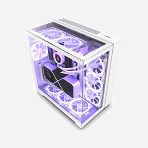 NZXT H9 Elite Blanc - Boîtier PC Midi Tower ATX/micro ATX/Mini-ITX, Acier/Verre Trempé, 2x3.5", USB 3.2 Gen1/Gen2, Vent. 120/140mm, Radiateurs 360mm - Miniature 2