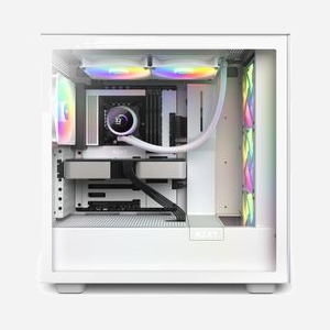 NZXT Kraken 280 RGB - Refroidisseur liquide AIO pour processeur - Radiateur 280 mm - 2x 140mm - PWM 500-1500 RPM - Blanc - Sockets Intel/AMD - Miniature 5