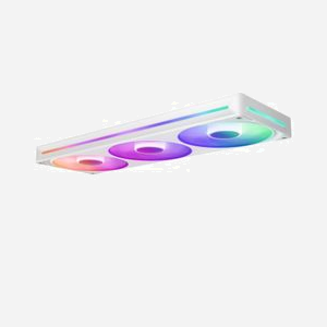 NZXT RF-U36HF-W1 Ventilateur Boitier PC 360mm Blanc, 500-2400 tr/min, 75.12 m³/h, 3.3 mmH2O, Roulement FDB, LED RGB, Connecteur 8-Pin. - Miniature 3