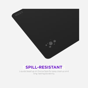 NZXT MM-LRGSP-BK Tapis de souris gaming 400x400x3mm Noir, surface microfibre, base caoutchouc antidérapante, bords cousus, résistant aux éclaboussures et à l'abrasion. - Miniature 4