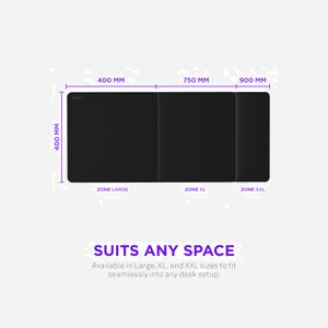 NZXT MM-LRGSP-BK Tapis de souris gaming 400x400x3mm Noir, surface microfibre, base caoutchouc antidérapante, bords cousus, résistant aux éclaboussures et à l'abrasion. - Miniature 5