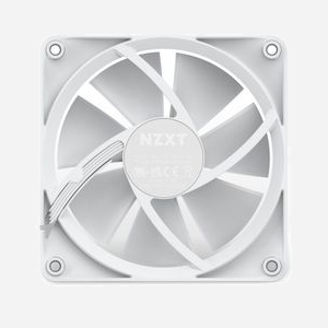 Ventilateur NZXT F120 RGB Blanc 120mm, 500-1800 RPM, 17.2-27.5 dBA, 13.94-50.18 CFM, 0.75-2.7 mmH2O, FDB, 4-Pin PWM, LED RGB, 12V