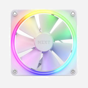 Ventilateur NZXT F120 RGB Blanc 120mm, 500-1800 RPM, 17.2-27.5 dBA, 13.94-50.18 CFM, 0.75-2.7 mmH2O, FDB, 4-Pin PWM, LED RGB, 12V - Miniature 3