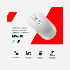 Souris Canyon CNS-CMSW18PW Bureau Ambidextre RF sans fil Optique 1600 DPI 4 Boutons Rechargeable 300 mAh 2.4 GHz - Miniature 5