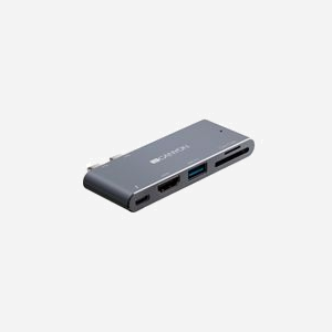 Canyon CNS-TDS05DG Station d'accueil Gris - 1x USB 3.2 Gen 1 Type A, 1x USB 3.2 Gen 1 Type C, 1x HDMI, Lecteur de carte SD, Plug & Play - Miniature 1
