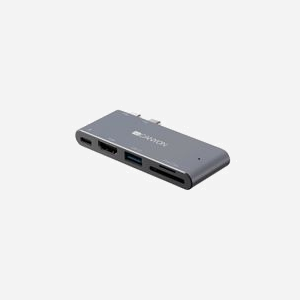 Canyon CNS-TDS05DG Station d'accueil Gris - 1x USB 3.2 Gen 1 Type A, 1x USB 3.2 Gen 1 Type C, 1x HDMI, Lecteur de carte SD, Plug & Play - Miniature 4