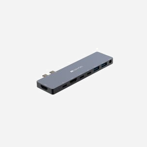 Station d'accueil Canyon CNS-TDS08DG Gris : 2x USB 3.2 Gen 1 Type A, 2x USB 3.2 Gen 1 Type C, 2x HDMI, 1x Thunderbolt 3, Port casque 3.5mm. - Miniature 2