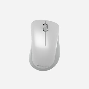 Souris sans fil Canyon CNE-CMSW11PW Optique 1200 DPI RF Blanc Perle 3 boutons Droitier Alimentation Piles AAA 107x67x38mm