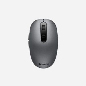 Souris Canyon CNS-CMSW09DG Optique 1600 DPI RF sans fil + Bluetooth 6 Boutons Gris - Pile AA - 2.4 GHz - 65.4 x 112.2 x 32.3 mm