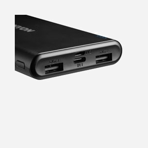 Canyon PB-106 Batterie Externe 10000mAh LiPo Noir - 2x USB-A 2.1A, 1x USB-C 2.1A, Entrée Micro-USB/USB-C, Protections multiples - Miniature 2