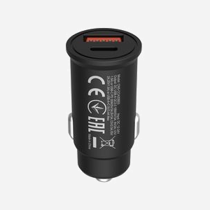 Canyon CNS-CCA20B03 Chargeur Auto Allume-Cigare USB-A 3.2 Gen 1 + USB-C, Charge Rapide, 12/24V, 30W Max, Noir, CE/RoHS - Miniature 2