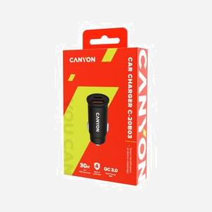 Canyon CNS-CCA20B03 Chargeur Auto Allume-Cigare USB-A 3.2 Gen 1 + USB-C, Charge Rapide, 12/24V, 30W Max, Noir, CE/RoHS - Miniature 3