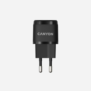 Canyon CNE-CHA20B05 Chargeur Secteur Universel 20W, USB Type-C, 5-12V/3A, Protections Surtension/Surchauffe/Court-circuit, Noir, 100-240V - Miniature 2