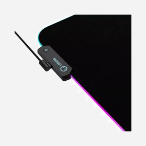 Lorgar Steller 919 - Tapis de Souris Gaming Noir 900x360x3mm, Surface Spandex, Base Antidérapante, Rétroéclairage LED Multi, Alimentation USB - Miniature 2