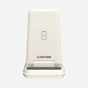 Canyon CNS-WCS304CL Chargeur sans Fil 15W Latté cosmique, Entrée 9/12V 1.5A, Compatible Apple, USB Type-A vers USB Type-C, 75x28.6mm, 168g