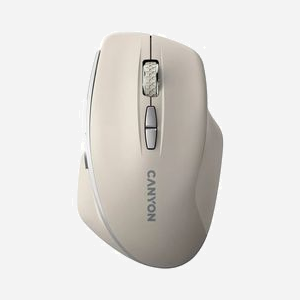 Souris Canyon CNS-CMSW21CL Cosmic Latte, Optique BlueLED 1600 DPI, 7 Boutons Programmables, RF sans fil 2.4GHz, Droitier, Piles AAA