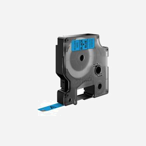 DYMO D1 Étiquette Standard S0720710 : Noir sur Bleu, Polyester 9mm x 7m, Résistante UV/Eau, -18°C à 90°C, LabelManager/LabelWriter 450 DUO