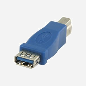 Valueline VLCP61900L Adaptateur USB B Mâle vers USB A Femelle Bleu, Boîtier Plastique, 95x25x125mm (LxPxH), Conditionnement Blister - 1 Pièce - Miniature 2