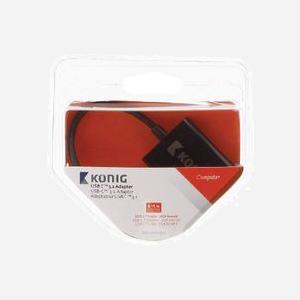 Adaptateur graphique USB König KNC64850E02 Noir, boîtier ABS, Packaging Blister, code SH 84733020. - Miniature 4
