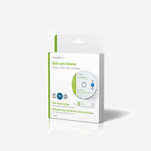 Nedis CLDK110TP - Disque de Nettoyage Optique pour Lecteurs CD, DVD & Blu-ray - Dimensions 141x123x9mm - Poids 59g - Kit de Nettoyage Lentille - Miniature 4