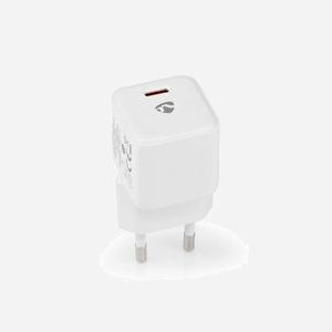 Nedis Chargeur Mural USB-C 20W Power Delivery - Type C (CEE 7/16) - 5V/3A, 9V/2.22A, 12V/1.67A - Universel Smartphone/Tablette - Blanc