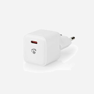 Nedis Chargeur Mural USB-C 20W Power Delivery - Type C (CEE 7/16) - 5V/3A, 9V/2.22A, 12V/1.67A - Universel Smartphone/Tablette - Blanc - Miniature 3