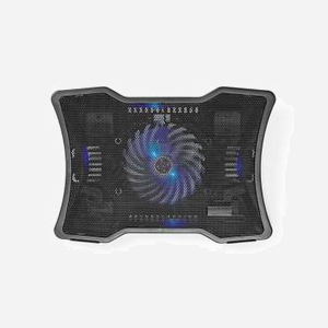 Nedis NBCR101BK Support Refroidisseur Laptop 12-17" ABS Métal Ventilateur 12.5cm 15dB 1xUSB 2.0 349x250x25mm 3kg Noir - Miniature 4