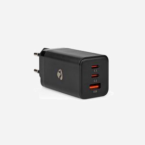 Nedis Chargeur Mural Universel GaN 65W - 2x USB-C (5-20V/3.25A) + 1x USB-A (5V/3A) - USB Power Delivery 3.0 - Secteur - Noir - Miniature 4