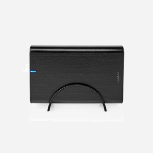 Nedis HDDE35410BK Boîtier HDD Externe 3.5" SATA I/II/III jusqu'à 8 To, USB 3.2 Gen 1 (3.1 Gen 1) Type-A & Type-C, Aluminium/ABS Noir - Miniature 2