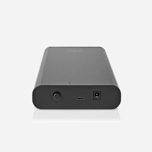 Nedis HDDE35410BK Boîtier HDD Externe 3.5" SATA I/II/III jusqu'à 8 To, USB 3.2 Gen 1 (3.1 Gen 1) Type-A & Type-C, Aluminium/ABS Noir - Miniature 3
