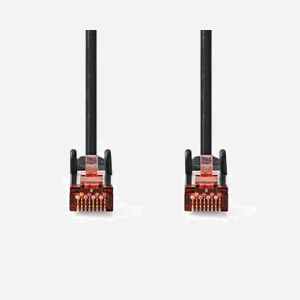Nedis Câble Réseau Cat6 S/FTP (S-STP) 3m Noir, Connecteurs RJ-45 Plaqué Or, 1000 Mbit/s, 250 MHz, AWG27, LSZH, Cuivre, Diamètre 6.2mm - Miniature 2
