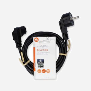 Nedis Câble Alimentation CEGL10020BK20 Noir 2m Prise Type F vers IEC 320 Mâle-Mâle, Contacts Nickel, PVC, Cuivre - Miniature 3