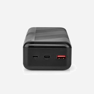 Nedis UPBK65W30000BK Batterie Externe 32000mAh LiPo 65W USB-C Power Delivery, 2 ports, ABS Noir, Recharge Smartphones/Tablettes/Laptops - Miniature 3