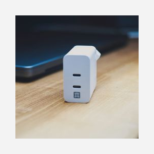 XtremeMac XWH-SPC60-03 Chargeur Secteur USB-C 65W (100-240V) Blanc - 2 Ports USB-C, Charge Rapide, Intérieur - Compatible Smartphones, Tablettes, MacBook, iPads - Miniature 2