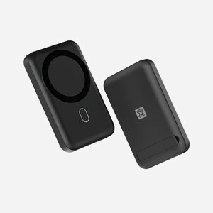 XtremeMac XWH-PMS-13 Powerbank 10000mAh Li-Ion Noir, Recharge sans Fil MagSafe, USB-C 20W Power Delivery, USB-A, Compatible iPhone - Miniature 2