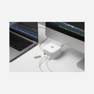 XtremeMac XWH-XCP-03 Station d'accueil USB-C 3.2 Gen 1, 2x USB-A 3.2 Gen 1, 2x USB-C 3.2 Gen 1, HDMI, RJ-45, Alimentation 130W, Aluminium, Blanc - Miniature 5