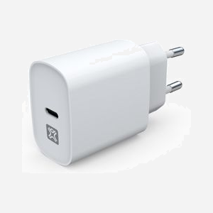 XtremeMac XWH-SPC-03 Chargeur Secteur USB-C 20W Power Delivery 3.0 Blanc pour Smartphone/Tablette (iPhone 12/13/14/15, iPad Air/Pro), 100-240V - Miniature 1