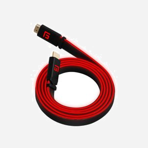 Floating Grip FG-HDMILED-150-RED Câble HDMI 2.1 1.5m Type A Mâle/Mâle 4K/8K 120Hz Ethernet Noir avec Éclairage LED Rouge