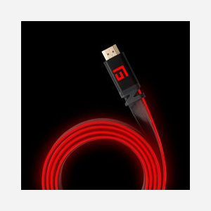 Floating Grip FG-HDMILED-150-RED Câble HDMI 2.1 1.5m Type A Mâle/Mâle 4K/8K 120Hz Ethernet Noir avec Éclairage LED Rouge - Miniature 2