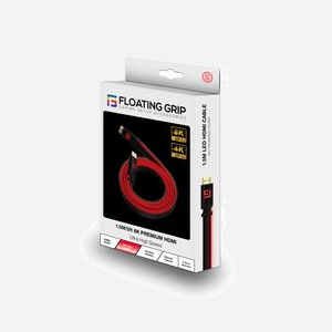 Floating Grip FG-HDMILED-150-RED Câble HDMI 2.1 1.5m Type A Mâle/Mâle 4K/8K 120Hz Ethernet Noir avec Éclairage LED Rouge - Miniature 5