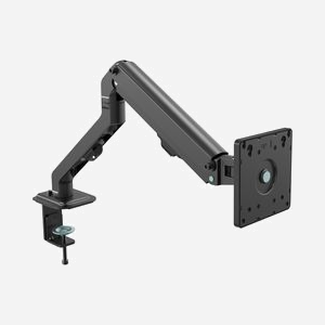 Vision VFM-DA/4 Support écran bureau noir 27" (68.6cm), fixation boulon traversant, VESA 75x75/100x100, charge max 7kg, aluminium/acier - Miniature 1