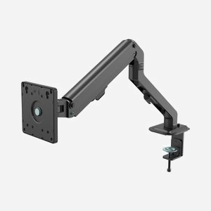 Vision VFM-DA/4 Support écran bureau noir 27" (68.6cm), fixation boulon traversant, VESA 75x75/100x100, charge max 7kg, aluminium/acier - Miniature 3