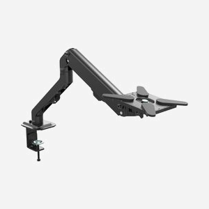 Vision VFM-DA/4 Support écran bureau noir 27" (68.6cm), fixation boulon traversant, VESA 75x75/100x100, charge max 7kg, aluminium/acier - Miniature 4