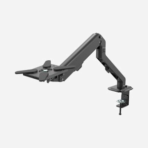 Vision VFM-DA/4 Support écran bureau noir 27" (68.6cm), fixation boulon traversant, VESA 75x75/100x100, charge max 7kg, aluminium/acier - Miniature 5