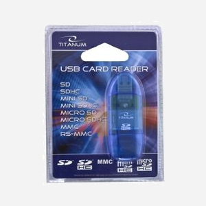 TITANUM TA101B Lecteur de cartes mémoire USB 2.0, 480 Mbit/s, compatible MMC, MS Duo, MS PRO Duo, RS-MMC, SD, SDHC, xD, couleur Bleu, support Windows, Mac OS et Linux - Miniature 2