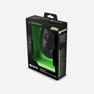 Souris Gaming Esperanza EGM205B USB Type-A Optique 2400 DPI 6 Boutons Programmables, Design Droitier, Noir/Bleu, Câble 1.5m, Compatible Windows/macOS - Miniature 4