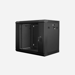 Lanberg WF01-6409-10B Rack Mural 9U 60kg Acier/Verre Trempé 600x450mm Noir IP20 (19" Largeur Interne 45cm Profondeur Interne 38cm) - Miniature 1