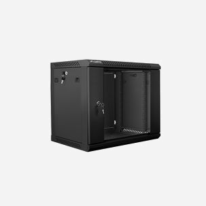 Lanberg WF01-6409-10B Rack Mural 9U 60kg Acier/Verre Trempé 600x450mm Noir IP20 (19" Largeur Interne 45cm Profondeur Interne 38cm) - Miniature 3